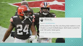 Reactions to Nick Chubb clinching win by passing up touchdown, & 2021 Cleveland Auto Show postponed