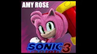 Sonic Movie 3 Characters design : Amy Rose, Shadow The Hedgehog and Rouge The Bat (Fan Made)