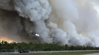 Wildfires merge in Collier County, shutting down 20 miles of I-75