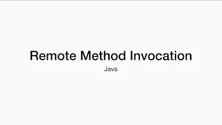 Remote Method Invocation | Advanced Java | RMI | English | BCA