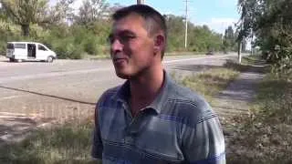 2014 09 17 Донецк петровка снаряд попал в автобус