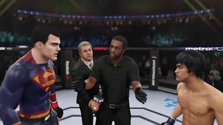 Superman vs. Bruce Lee (EA sports UFC 3) - CPU vs. CPU - Crazy UFC 👊🤪