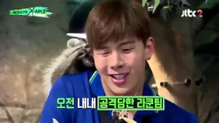 [CUT] 170727 MONSTA X-Ray 2 EP.3 - I.M & Shownu brought Kihyun to play with raccoons