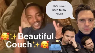 Anthony Mackie Being In Love with Sebastian Stan's Couch For 4 minuets and 34 seconds Straight🛋✨