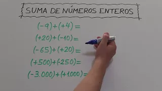 EJERCICIO RESUELTO DE SUMA DE NÚMEROS ENTEROS