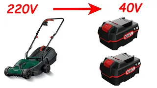How To Remake Parkside Lawn Mower From 220V To 40V X20V Team Battery