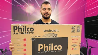 MELHOR SMART TV 40 BARATA ? Philco Android TV | Unboxing e Impressões