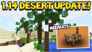 NEW MINECRAFT 1.14 DESERT BIOME UPDATE - NEW PALM TREES & MEERKATS!