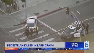 Pedestrian killed in LAPD crash