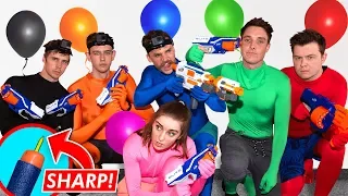 NERF WARS (DUOS) | Lazarbeam, Muselk,  Loserfruit, Crayator, BazzaGazza & Marcus