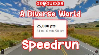A Diverse World 25k in 6:58 on GeoGuessr