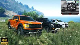 Ford Raptor F-150 2023 Off-road Convoy | GTA5 Khmer ប្រើចង្កូត PXNV10