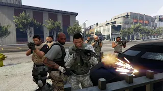 GTA 5 NPC Wars 21 - Merryweather vs SWAT #npcwars