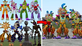 ALL FNAF SECURITY BREACH GLAMROCK ANIMATRONICS COMBINED In Garry's Mod! (Five Nights at Freddy's)