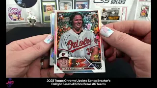 2023 Topps Chrome Update Series Breaker's Delight Baseball 5 Box Break #6