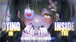 Nightcore ↬ dying on the inside [NV] [1 hour]