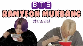 BTS Eating Ramyeon Compilation (Ramyeon Instant Noodles Mukbang) | ASMR [BTS 방탄소년단]