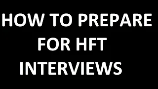 HFT Interview Preparation Resources for SDE role