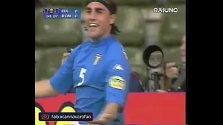 Italy vs. Romania 24/6/2000. EURO 2000 Quarter Final. Fabio Cannavaro