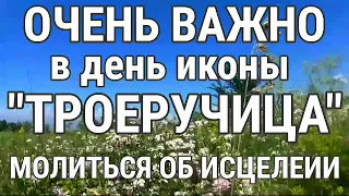 Сегодня очень важно молиться у иконы Божией Матери "Троеручица" об исцелении себя и своих детей