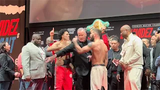 DAVID BENAVIDEZ VS CALEB PLANT FINAL FACE OFF & NEAR SCUFFLE! | #BENAVIDEZPLANT MAIN EVENT