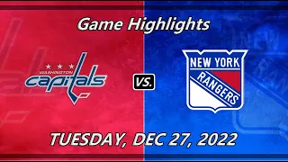 NHL Highlights | Washington Capitals vs New York Rangers | 12-27-22