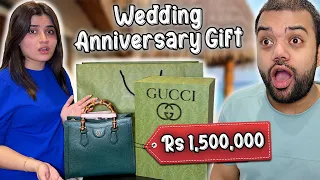 Surprising My Wife With A Rs1,500,000 Gucci Bag 😱 | Wedding Anniversary Gift 😍 | Emotional ❤️