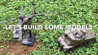 Testors Model Build - UH-60 Blackhawk 650026 M3 Lee Tank 650023T time lapse demo (V2 REVISED)