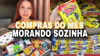 COMPRAS DO MÊS DE MAIO MORANDO SOZINHA AOS 19 ANOS 😱❤️✨