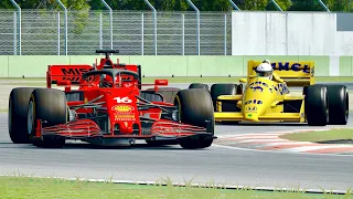 Ferrari F1 2021 vs Lotus F1 1986 at Imola GP