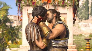 Assassin's Creed Odyssey / Alexios & Thaletas Gay Kiss / Romance Friendzoned