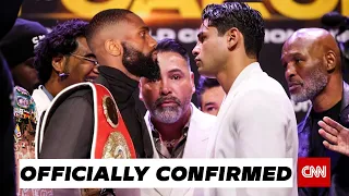 7 MINUTES AGO: Ryan Garcia VS Jaron Ennis FACE TO FACE