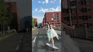 Longboard Dancing Tricks China  Tiktok 小红书 快手 虎牙  #longboarddancing #longboardgirl #longboard