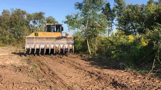 Корчування дерев та розліснення полів , чагарників бульдозером з викорчовувачем