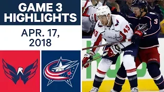 NHL Highlights | Capitals vs. Blue Jackets, Game 3 - Apr. 17, 2018