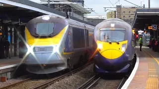 Trains at Ashford International - 03/01/20