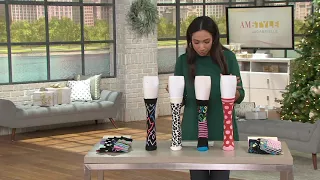 Happy Socks Multi-Color Crew Socks Set of 4 on QVC