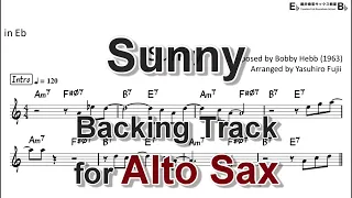 Sunny - Backing Track with Sheet Music for Alto Sax