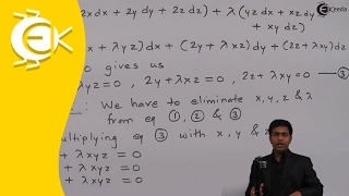 Lagrange's Method of Undetermined Multipliers - Problem 2 - Maxima and Minima - Engineering Maths 1