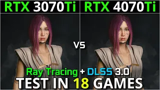 RTX 3070 Ti vs RTX 4070 Ti | Test in 18 Games | 1440p & 2160p | Ray Tracing - PT & DLSS 3.0