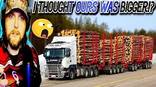 Woah!! American Reacts to The BIGGEST Truck in Europe (104 Tonnes)