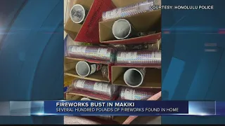 400 pounds of illegal fireworks seized from Makiki home, two arrested