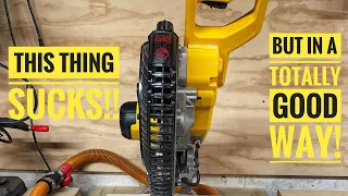 Simple Miter Saw Dust Collection-Making this DeWalt Really Suck!!