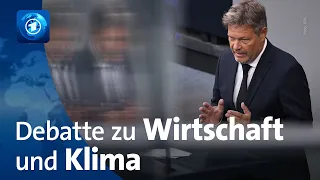 Haushaltsdebatte im Bundestag zu Wirtschaft und Klimaschutz