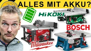 AKKU schlägt KABEL? BESTE AKKU KREISSÄGE - BOSCH vs MILWAUKEE TISCHKREISÄGE TEST | WERKZEUG NEWS 211