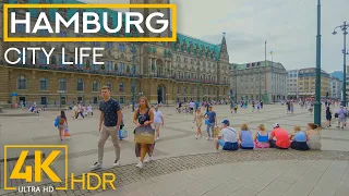 Exploring Cities of Germany - HAMBURG in 4K HDR - Relaxing City Life of the German Major Port City