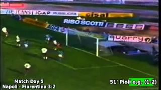Serie A 1989-1990, day 5: Napoli - Fiorentina 3-2 (Pioli own goal)
