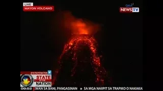 SONA: Paglabas ng lava at abo sa bulkang Mayon, kumonti na pero maya't maya pa rin