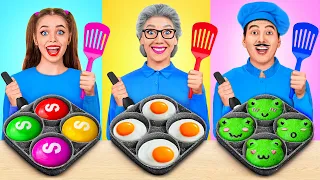 Reto De Cocina Yo vs Abuela | Desafíos De Comida Divertida de TeenDO Challenge