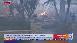 Coastal Fire burns homes in Laguna Niguel